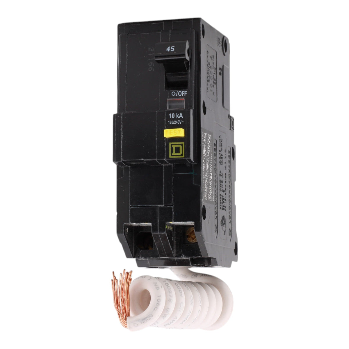 Square D QO245GFI, 45A, 120/240V, 2-Pole GFCI Circuit Breaker, Plug-In, for QO Load Centers - Image 3