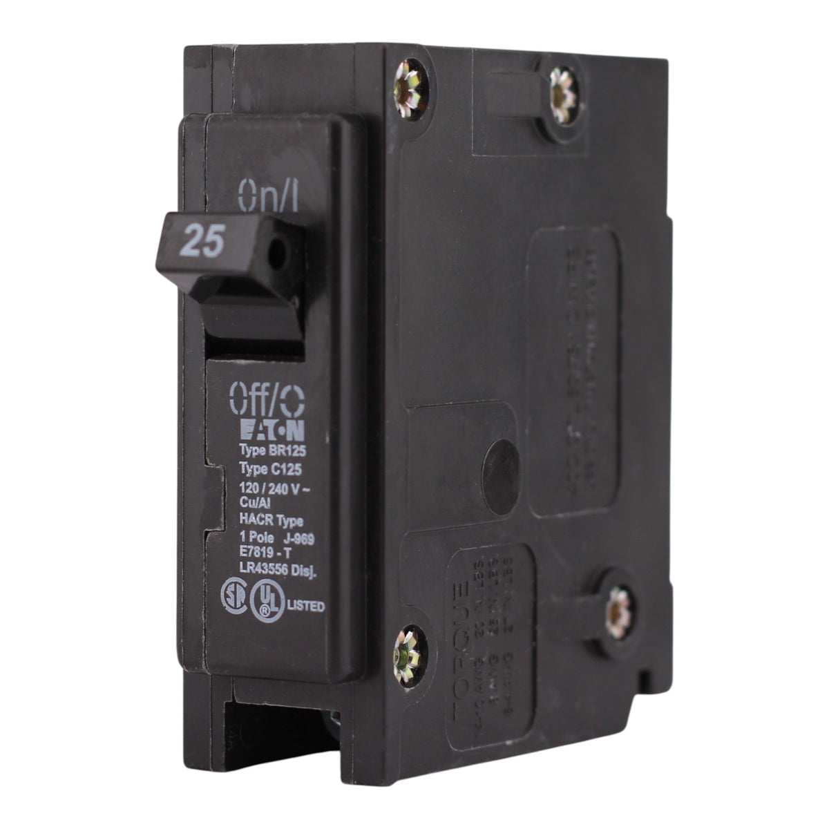 Eaton BR, BR125, 25A, 1P, 120/240V, Circuit Breaker - Image 2