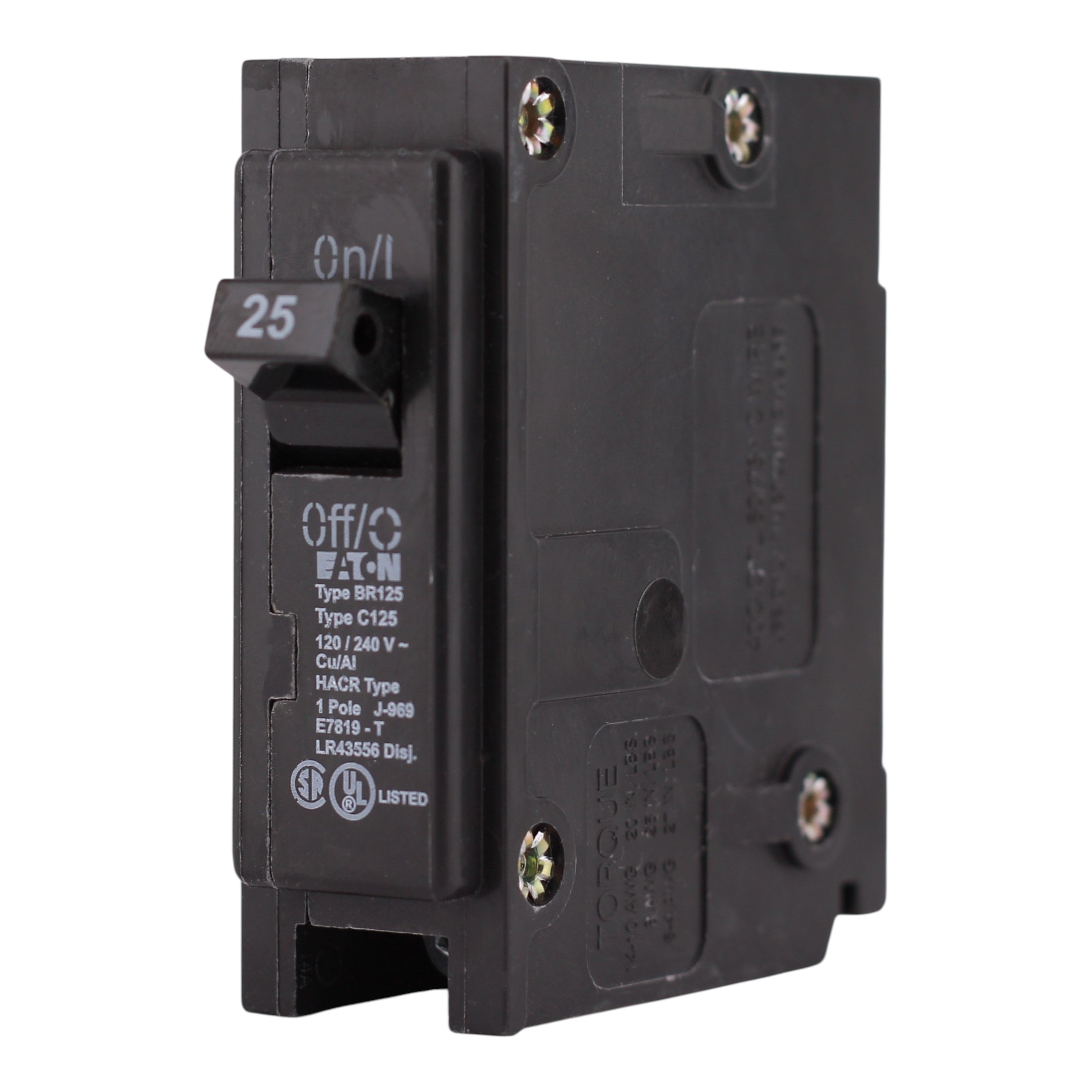 Eaton BR, BR125, 25A, 1P, 120/240V, Circuit Breaker - Image 2