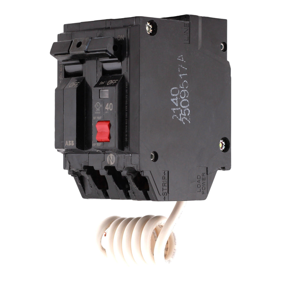 GE Q-Line THQL2140GFT2 40A 2P 120/240V GFCI Pigtail Neutral Circuit Breaker - Image 2