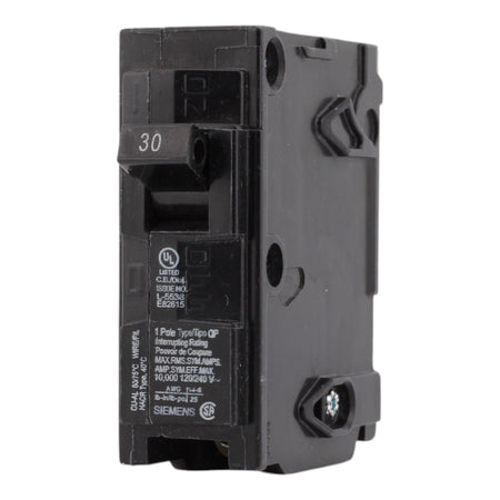 Siemens Q130 30 Amps 120 Volts Single Pole Thermal Magnetic Circuit Breaker, Plug-In Mount for Siemens panels - Image 3
