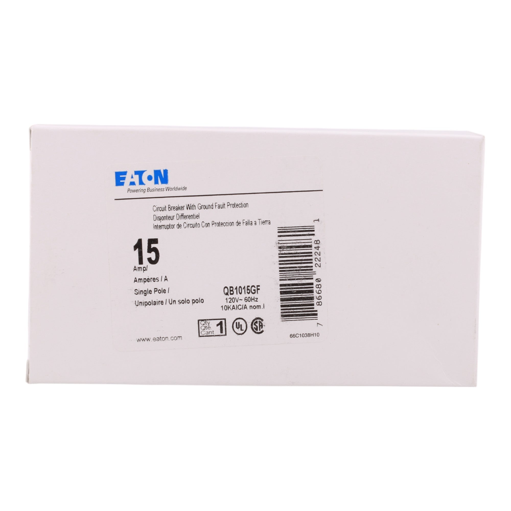 Eaton QB QB1015GF 15A 1P 120V GFCI Circuit Breaker - Image 9