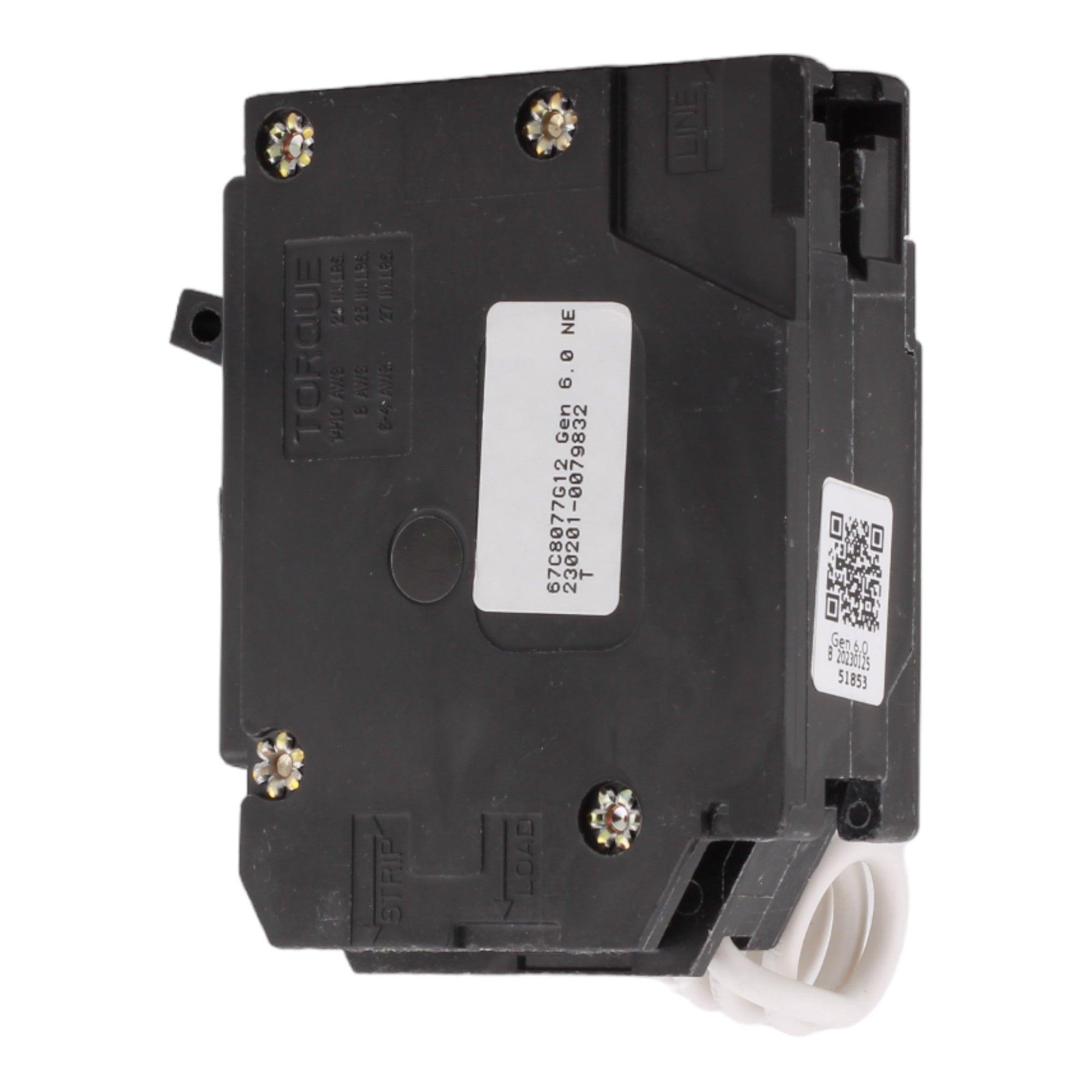 Eaton BR BRN120DF 20A 1P 120V AFCI/GFCI Pigtail Neutral Circuit Breaker - Image 5