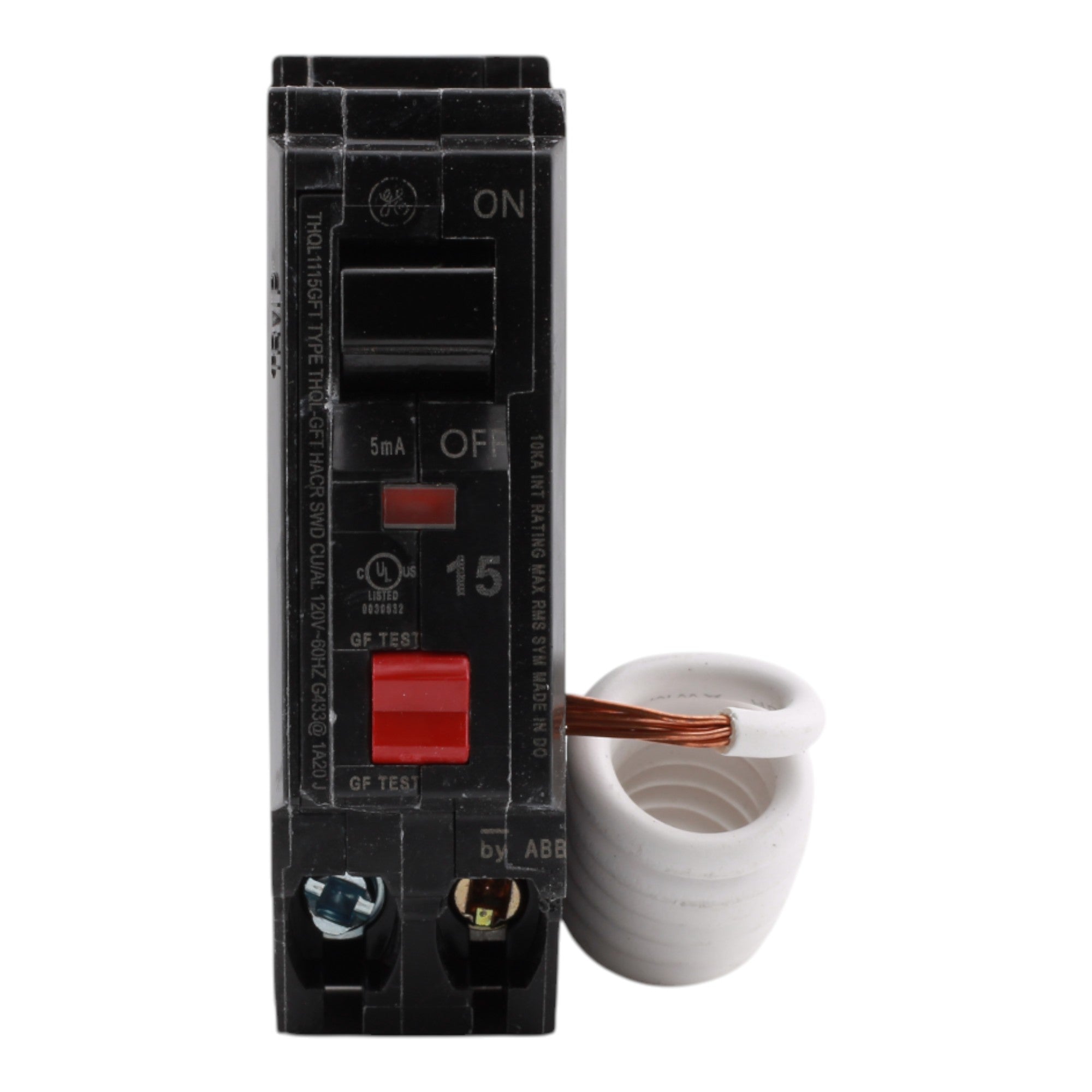 GE THQL1115GFTP 15A 1P 120V GFCI Self-Test Circuit Breaker - Image 3