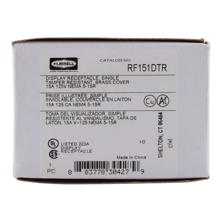 Hubbell Wiring Device-Kellems RF151DTR 15A 125V 2P 3W Tamper Resistant Single Receptacle - Image 2