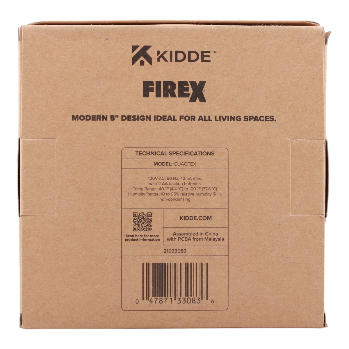 Kidde CUACFEX Hardwired Smoke & CO Alarm with Photo Sensor, AA Backup, White Finish - Image 2