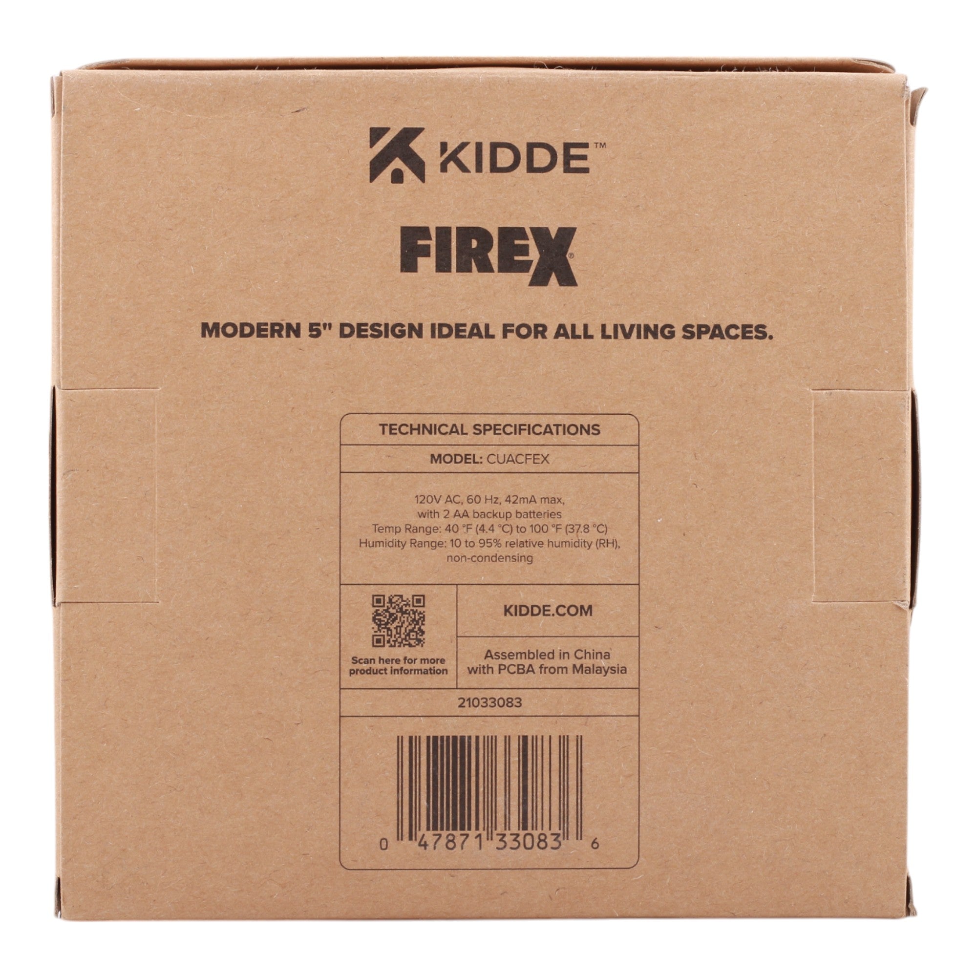 Kidde CUACFEX Hardwired Smoke & CO Alarm with Photo Sensor, AA Backup, White Finish - Image 2