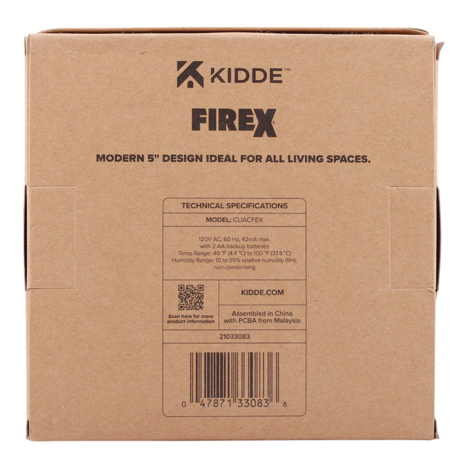 Kidde CUACFEX Hardwired Smoke & CO Alarm with Photo Sensor, AA Backup, White Finish - Image 2