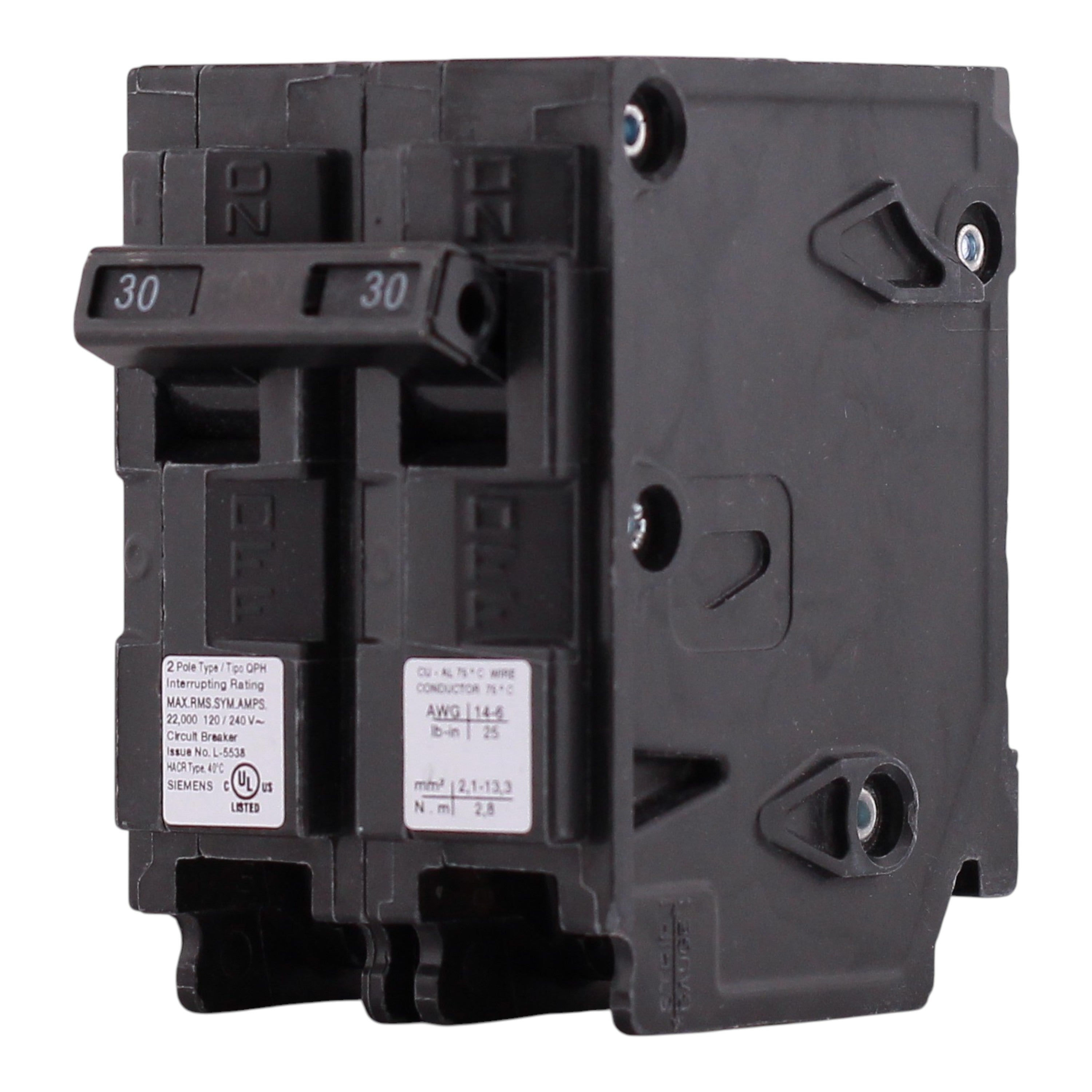 Siemens QP, Q230H, 30A, 2P, 120/240V, 22kAIC, Thermal Magnetic, Circuit Breaker - Image 4