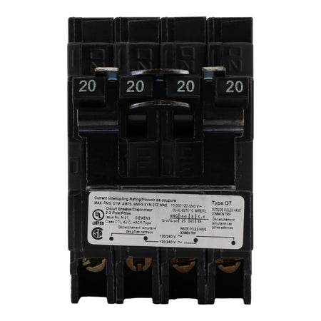 Siemens QT Q22020CT2 20A 2P 120/240V Duplex Circuit Breaker - Image 3