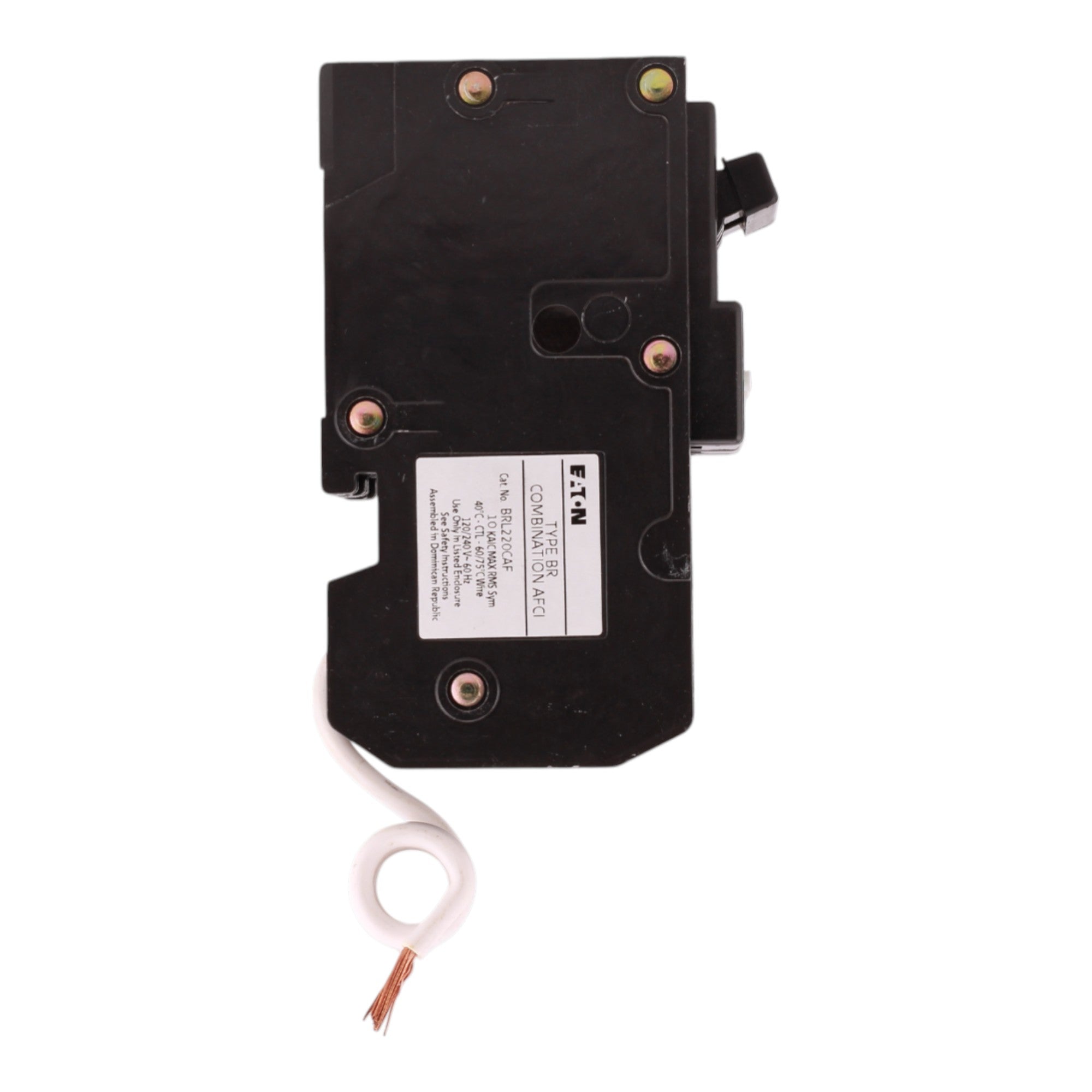 Eaton BR BRL220CAF 20A 2P 120/240V AFCI Pigtail Neutral Circuit Breaker - Image 7
