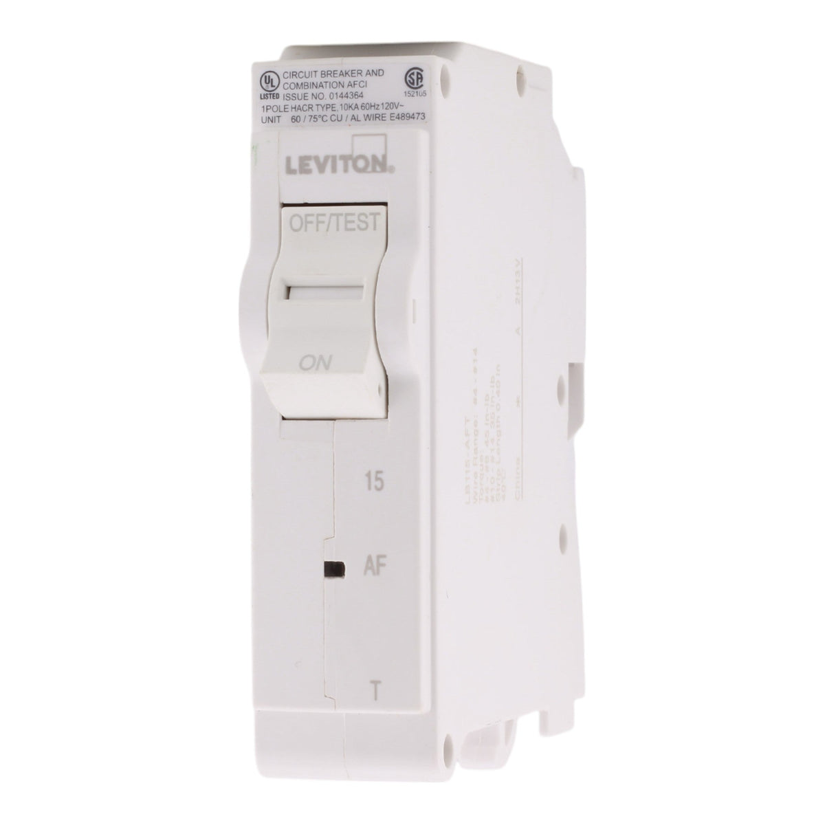 Leviton LB115-AFT 15 Amps 120 Volts Single-Pole AFCI Circuit Breaker for Leviton Load Centers - Image 3