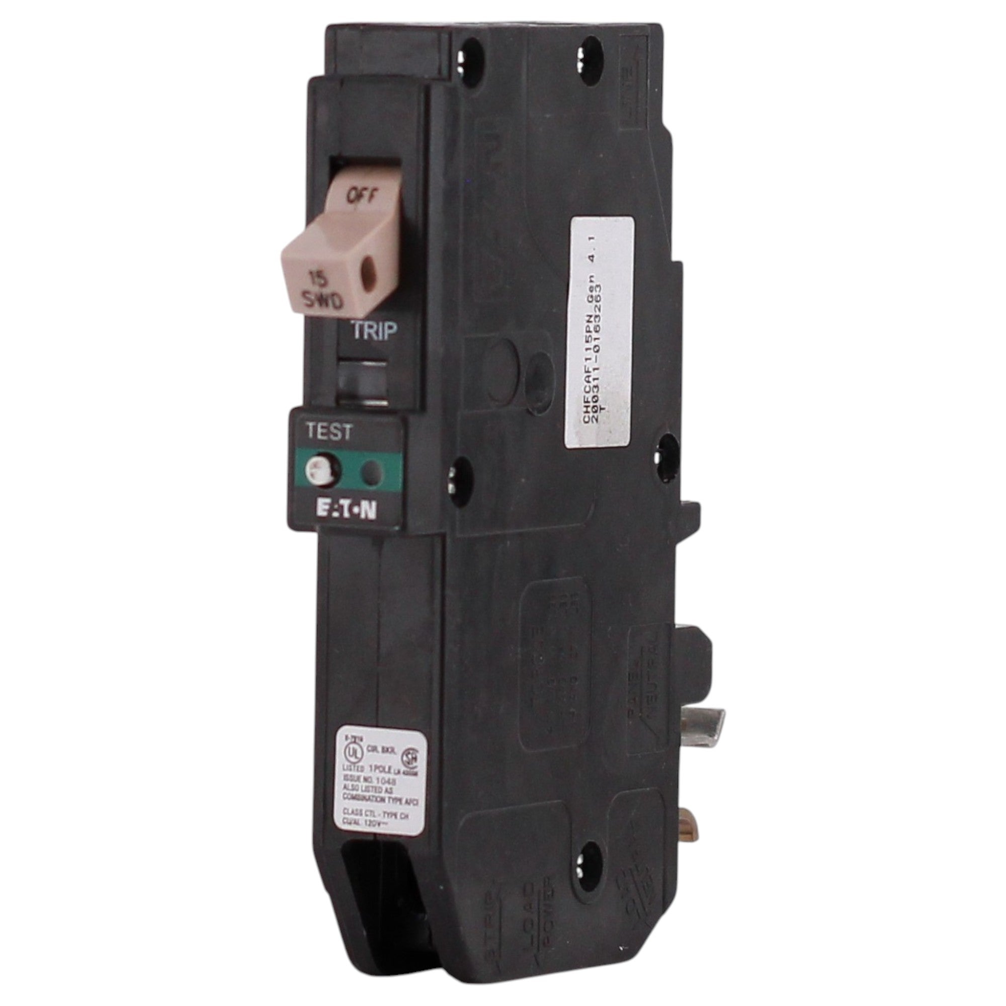 Eaton CH, CHFCAF115PN, 15A, 1P, 120/240V, CAFCI, Plug-On Neutral, Circuit Breaker - Image 4