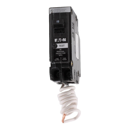 Eaton BRN115GF 15 Amp Single Pole 120V Pigtail-Neutral GFCI Ground Fault Circuit Breaker UL - Image 3