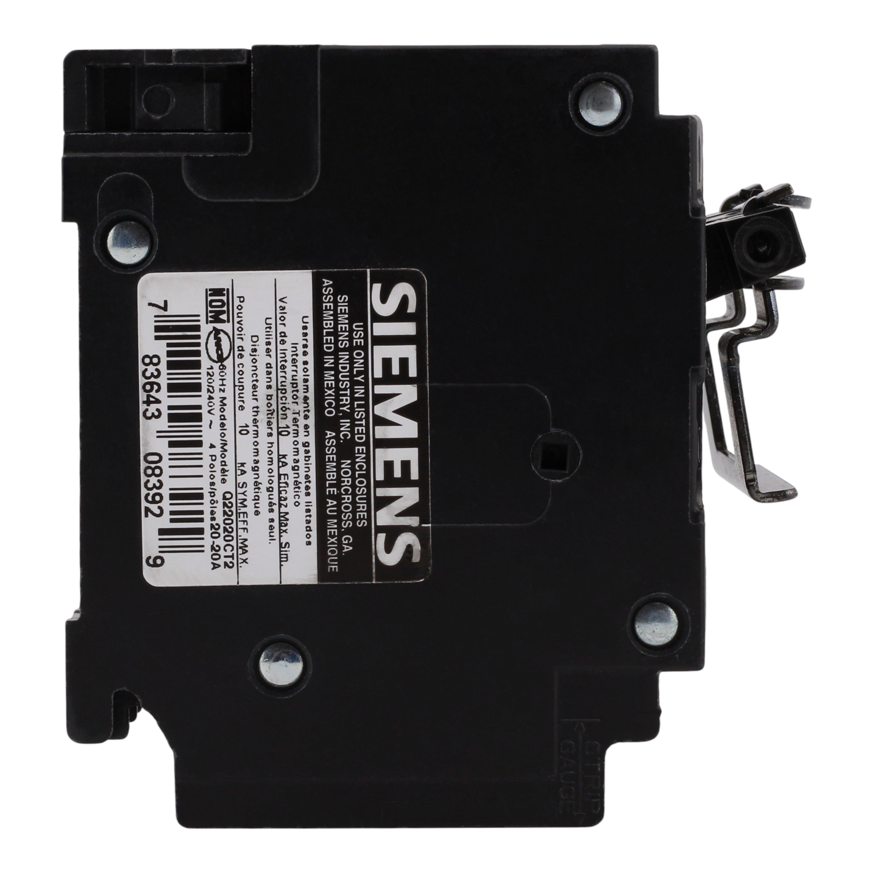 Siemens QT Q22020CT2 20A 2P 120/240V Duplex Circuit Breaker - Image 4