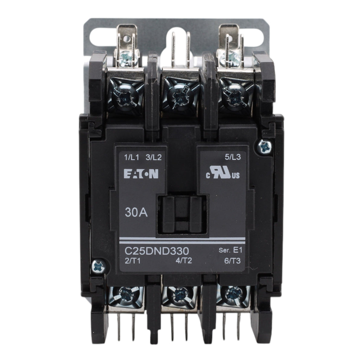 Eaton C25DND330A Definite Purpose Contactor, 30A, 110-120VAC, 3-Pole, Non-Reversing, Quick Connect Terminals - Image 2