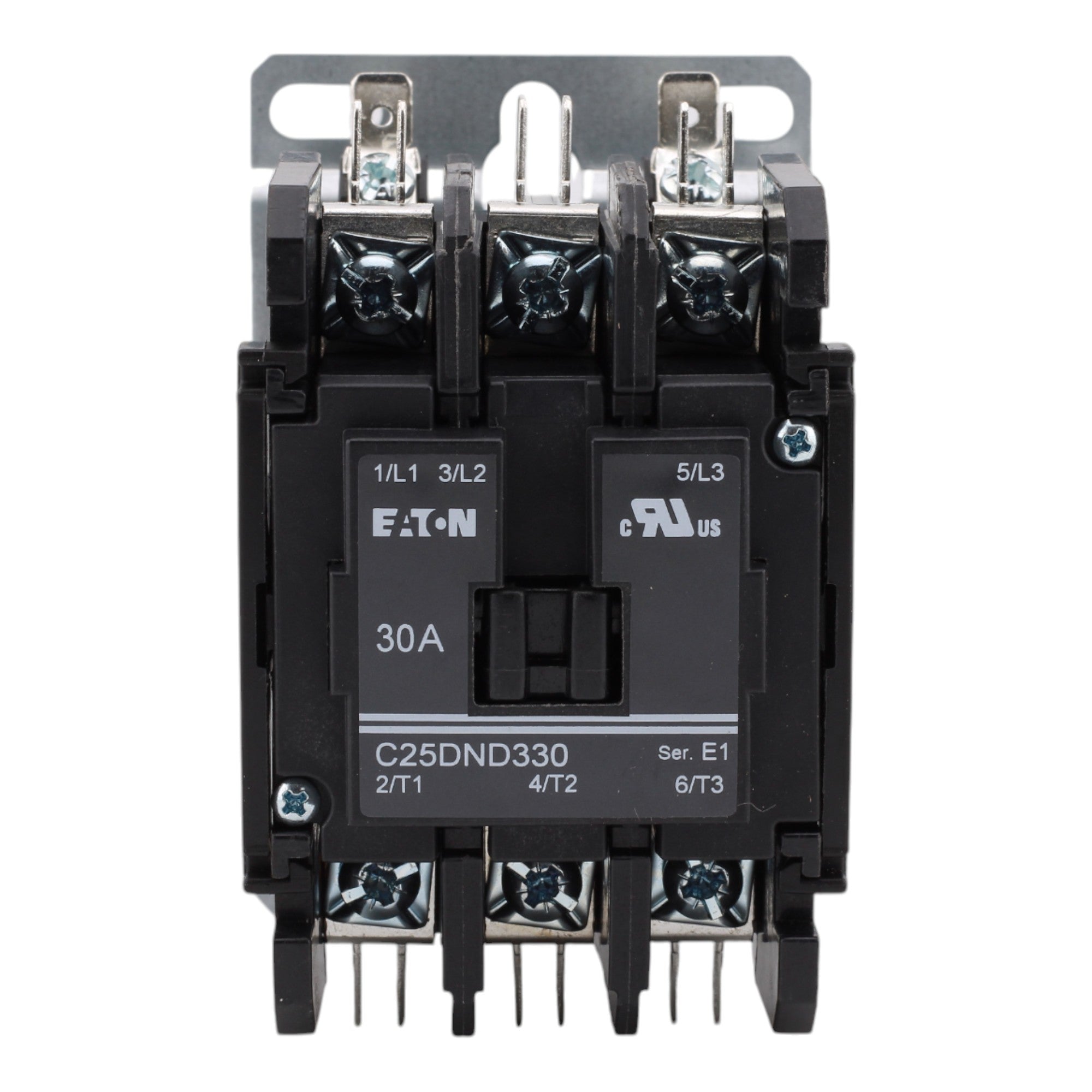 Eaton C25DND330A Definite Purpose Contactor, 30A, 110-120VAC, 3-Pole, Non-Reversing, Quick Connect Terminals - Image 2