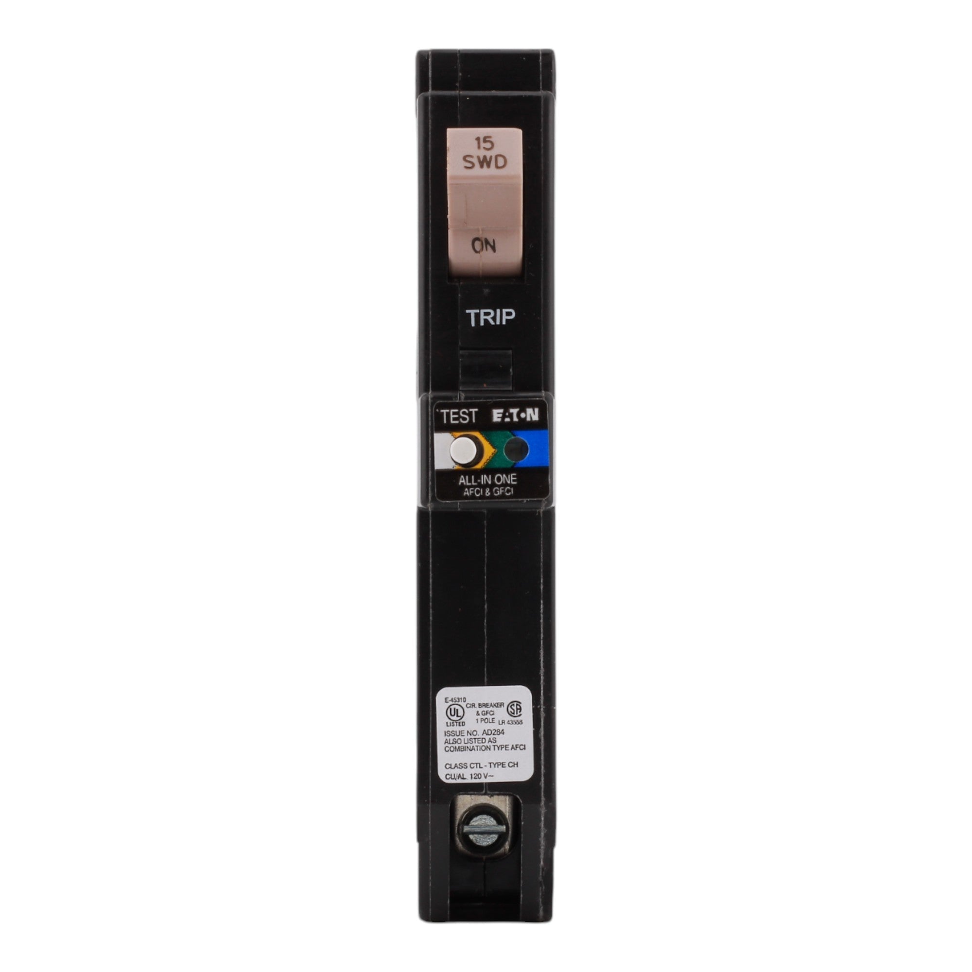 Eaton CHFPAFGF115CS 15 Amps 120 Volts Single Pole All in One Arc Fault/Ground Fault Breaker for CH Panels - Image 2