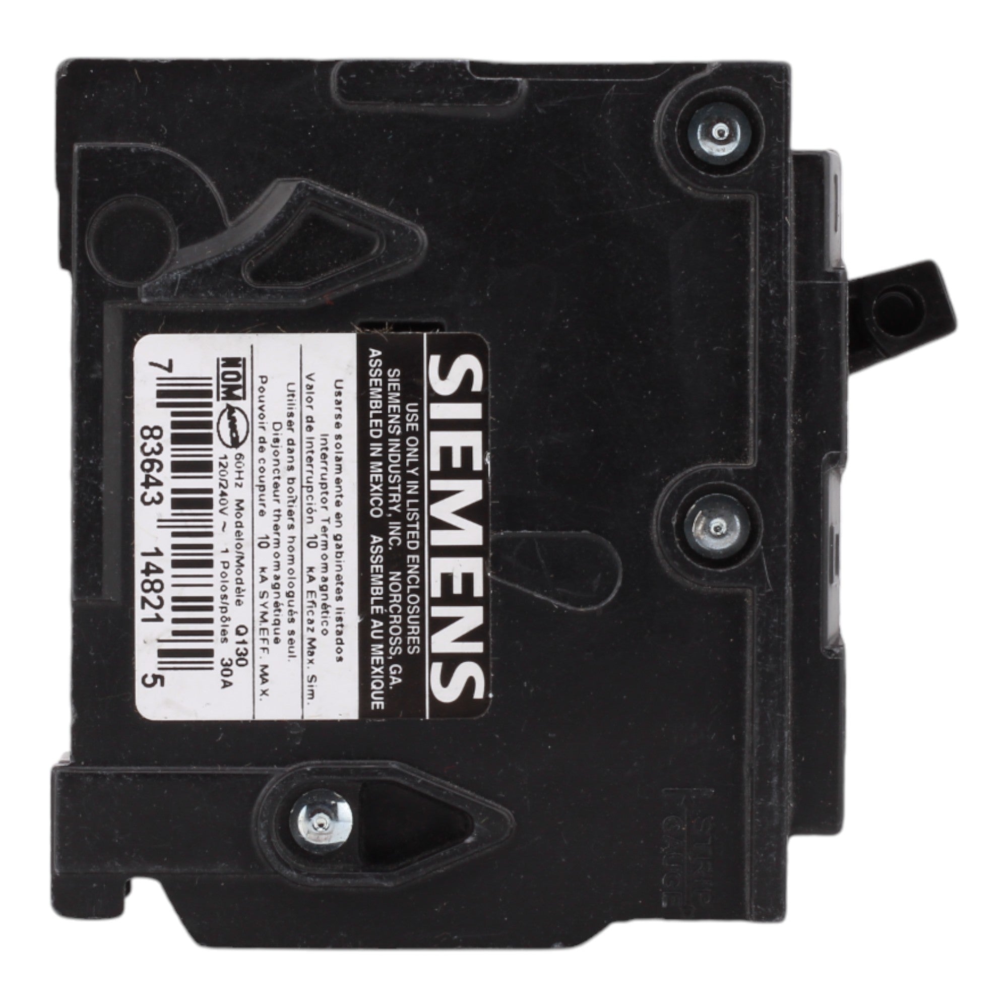 Siemens Q130 30 Amps 120 Volts Single Pole Thermal Magnetic Circuit Breaker, Plug-In Mount for Siemens panels - Image 5