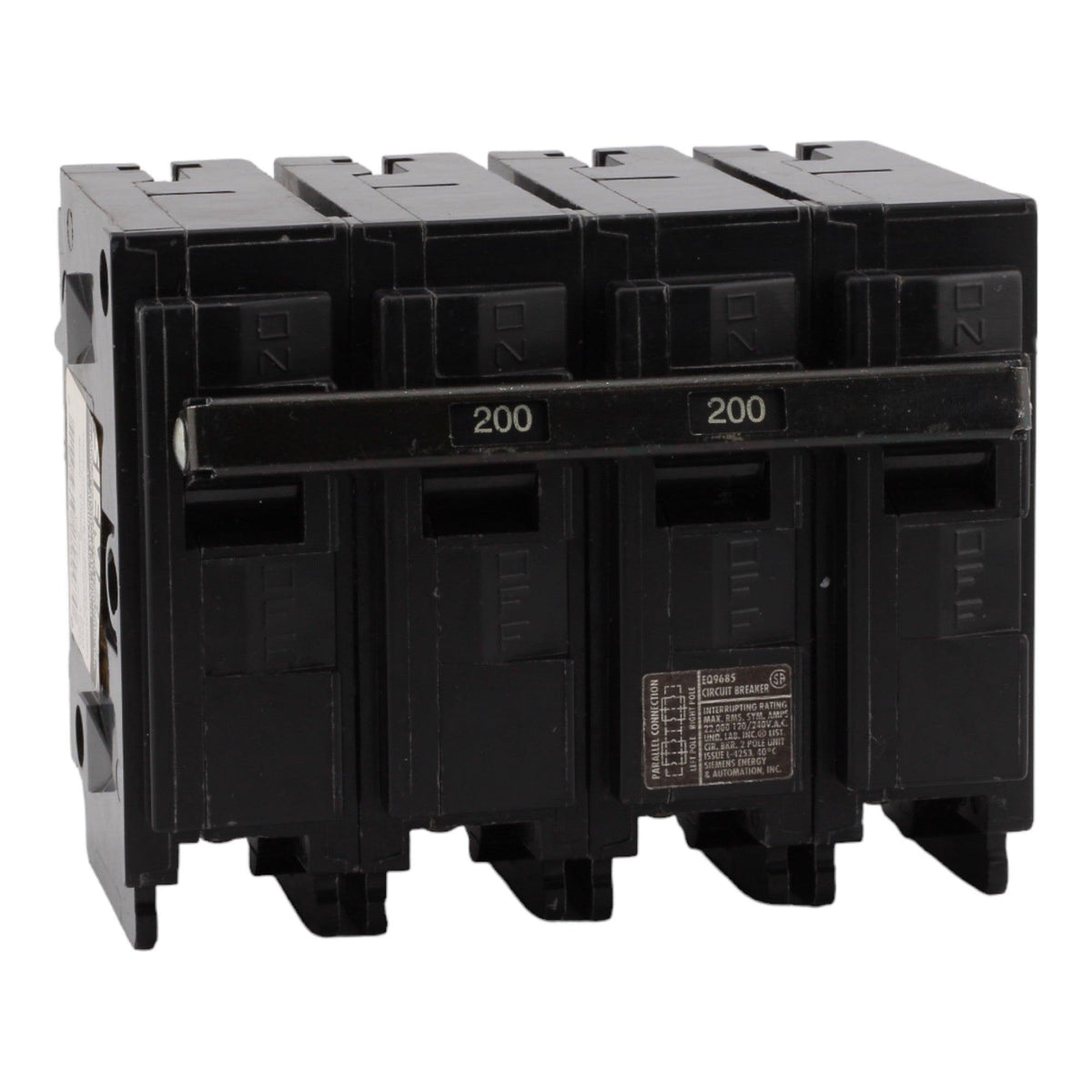 Siemens EQ9685 200 Amp Main Breaker Kit - 2 Pole, 120/240V, Plug-In, UL Listed - Image 3