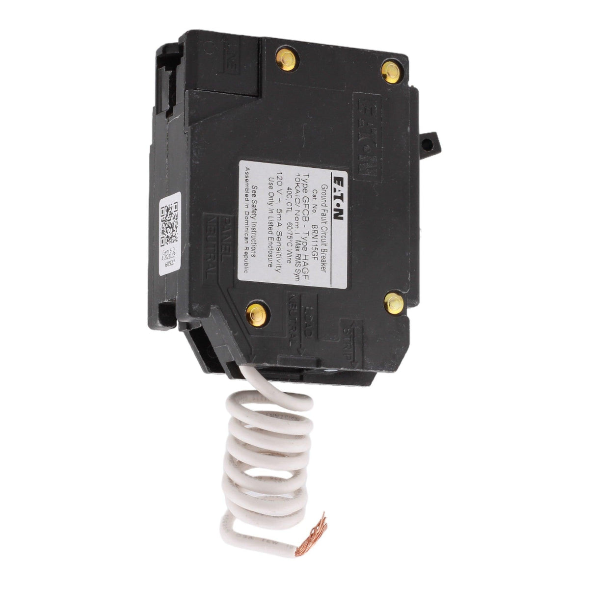 Eaton BRN115GF 15 Amp Single Pole 120V Pigtail-Neutral GFCI Ground Fault Circuit Breaker UL - Image 4