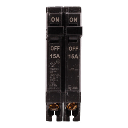 GE Q-Line THQLT1515 15A/15A 2-1P 120/240V Tandem Plug-In Circuit Breaker - Image 2