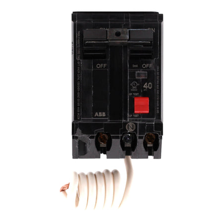 GE Q-Line THQL2140GFT2 40A 2P 120/240V GFCI Pigtail Neutral Circuit Breaker - Image 4