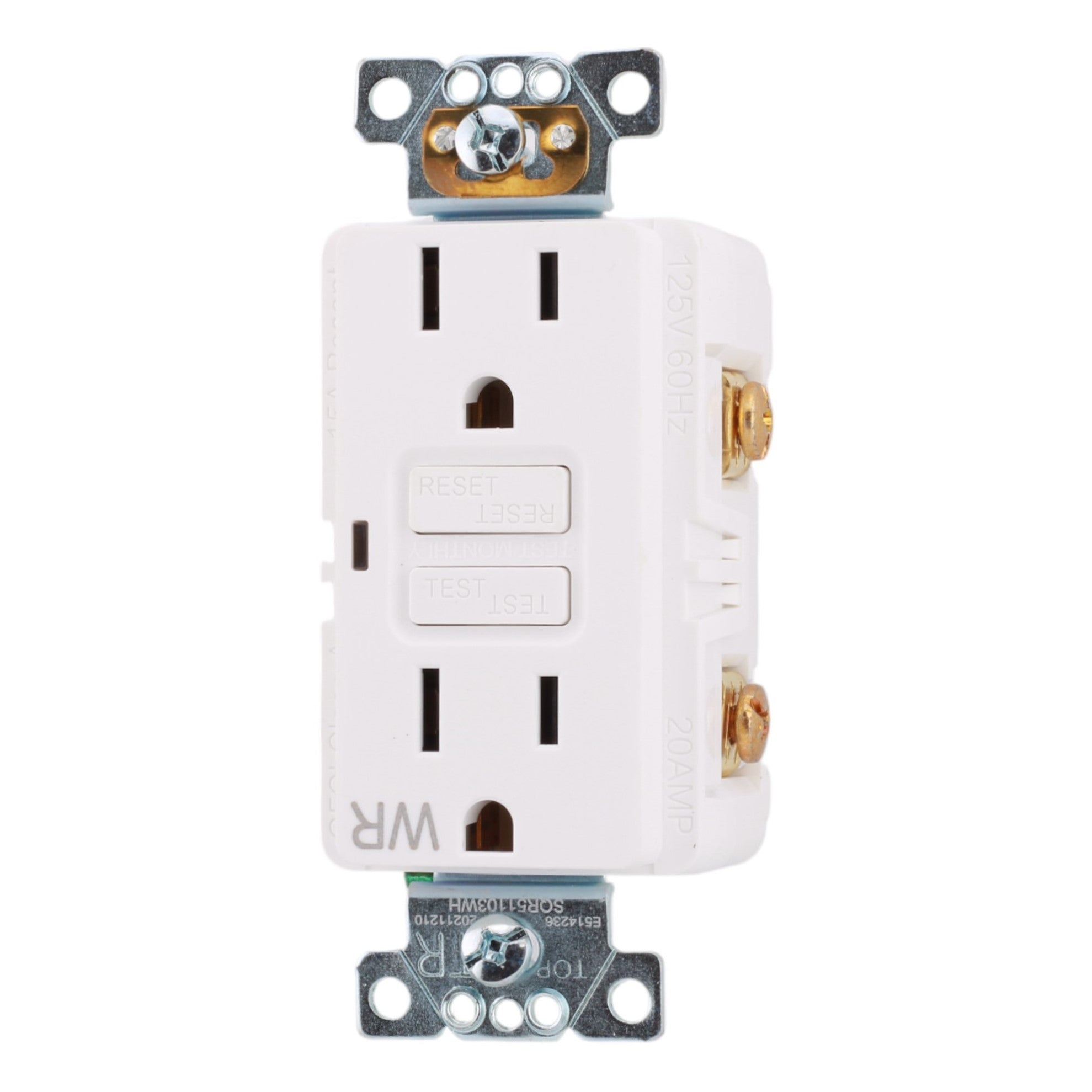 Square D SQR51103WH 15A 125V Tamper/Weather Resistant GFCI Outlet - Image 3