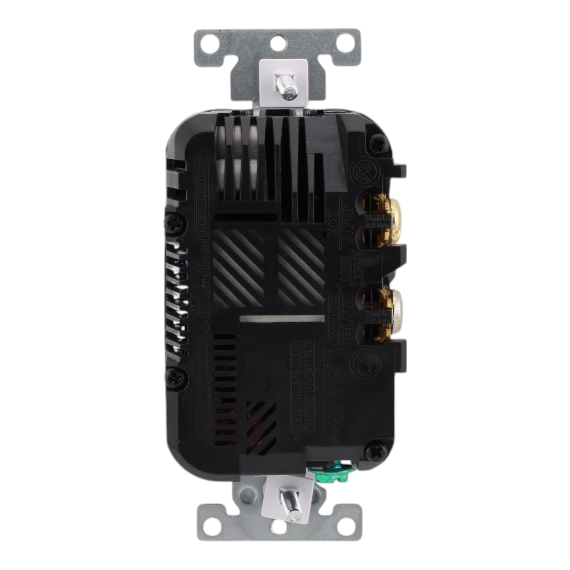 Leviton T5633-W, 15A, 125V, Tamper-Resistant Outlet with 5.1A USB Type-A/Type-C Charger, White - Image 4