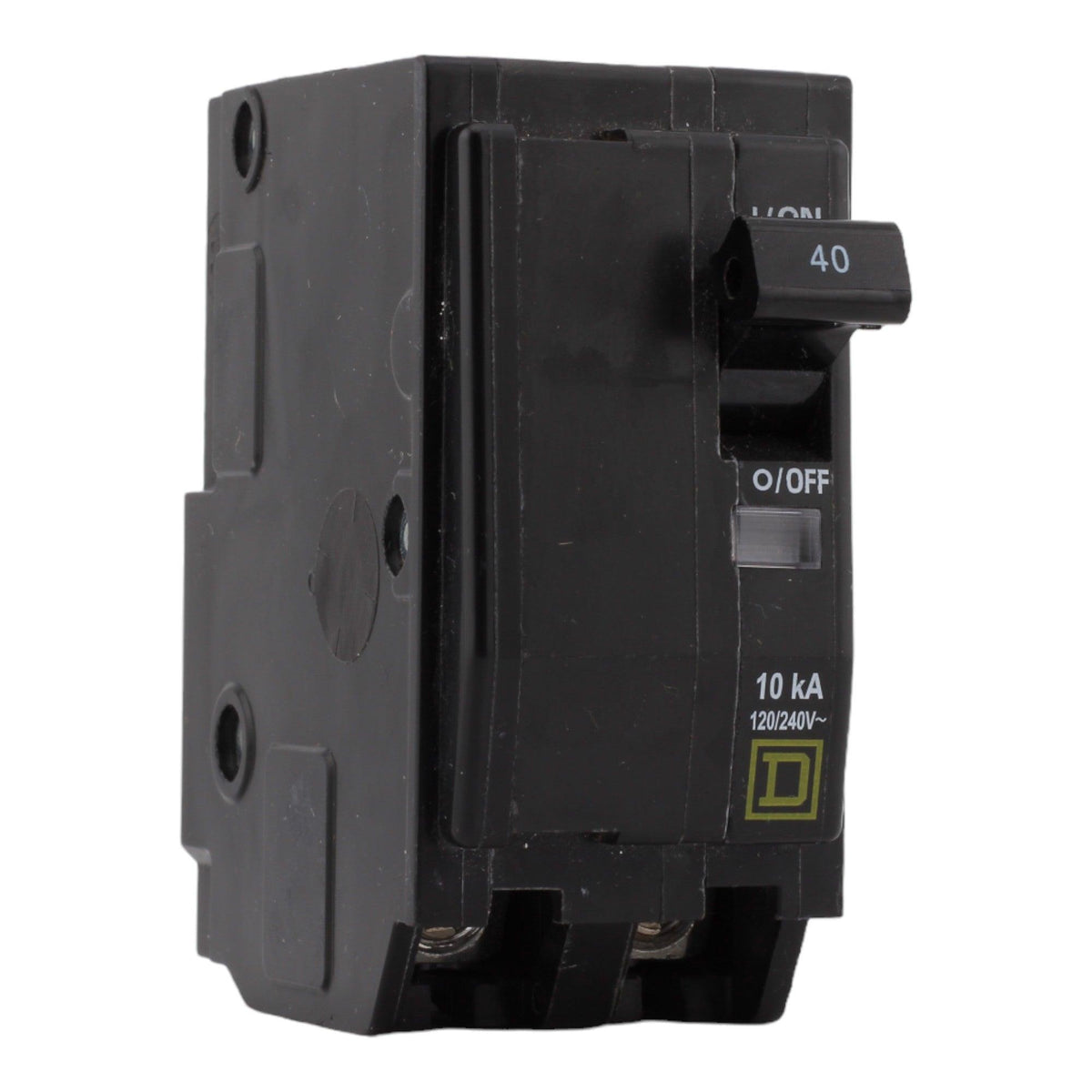 SQUARE D QO240, 40A, 120/240V, 2-Pole, Miniature Circuit Breaker, 10kA Interrupt Rating, Plug-In Mount, for QO Load Centers
