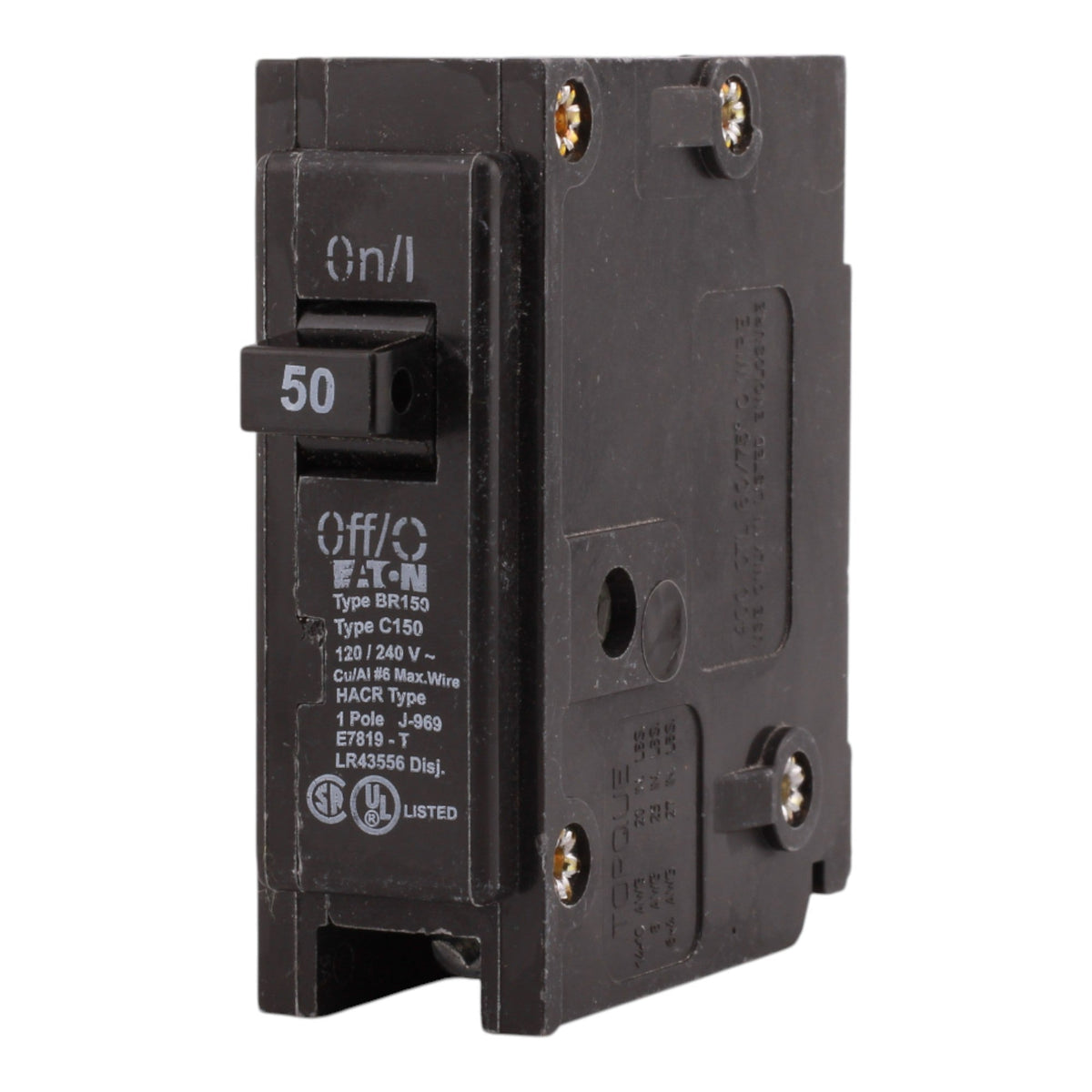 Eaton BR BR150 50A 1P 120/240V Circuit Breaker - Image 6