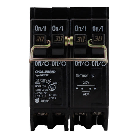 Challenger A3030CT 30/30A 4P 120/240V  Quad Circuit Breaker - Image 2