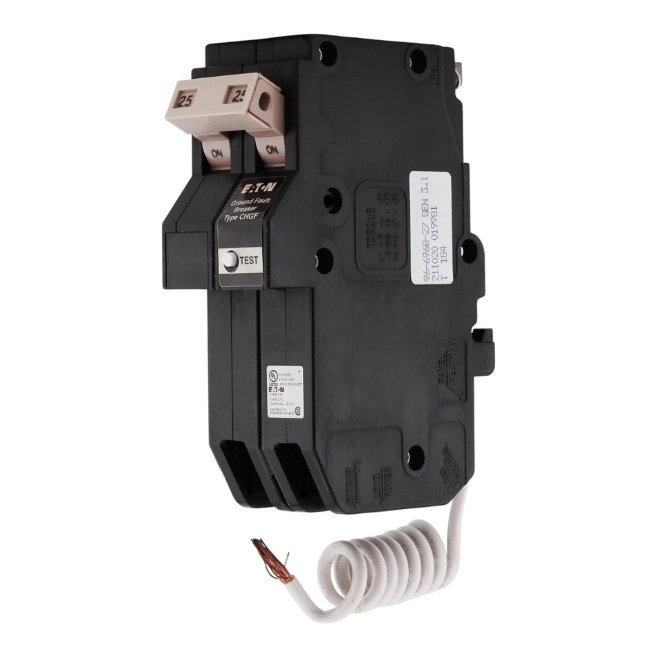 Eaton CH CHN225GF 25A 2P 120/240V GFCI 5mA Plug-In Circuit Breaker - Image 2