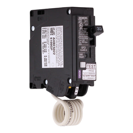 Siemens QPF2, QF130A, 30A, 1P, 120V, GFCI, Pigtail Neutral, Circuit Breaker