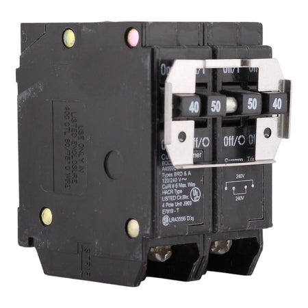 Eaton BR, BQC240250, 40A/50A, 4P, 120/240V, Quadplex, Circuit Breaker