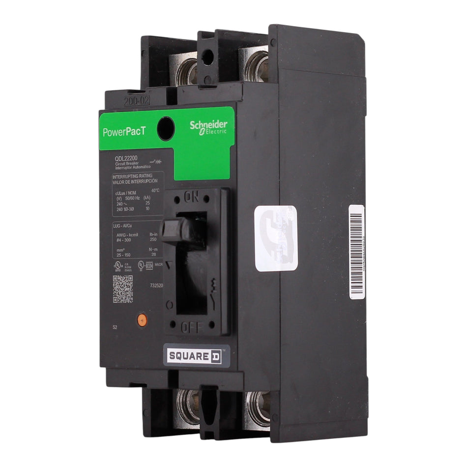 Square D PowerPacT QDL22200 200A 2P 240V Circuit Breaker - Image 2