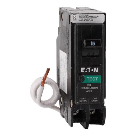 Eaton BRN115AF 15 Amp Single Pole 120V Pigtail-Neutral AFCI Arc Fault Circuit Breaker UL - Image 2