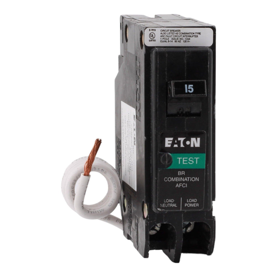 Eaton BRN115AF 15 Amp Single Pole 120V Pigtail-Neutral AFCI Arc Fault Circuit Breaker UL - Image 2