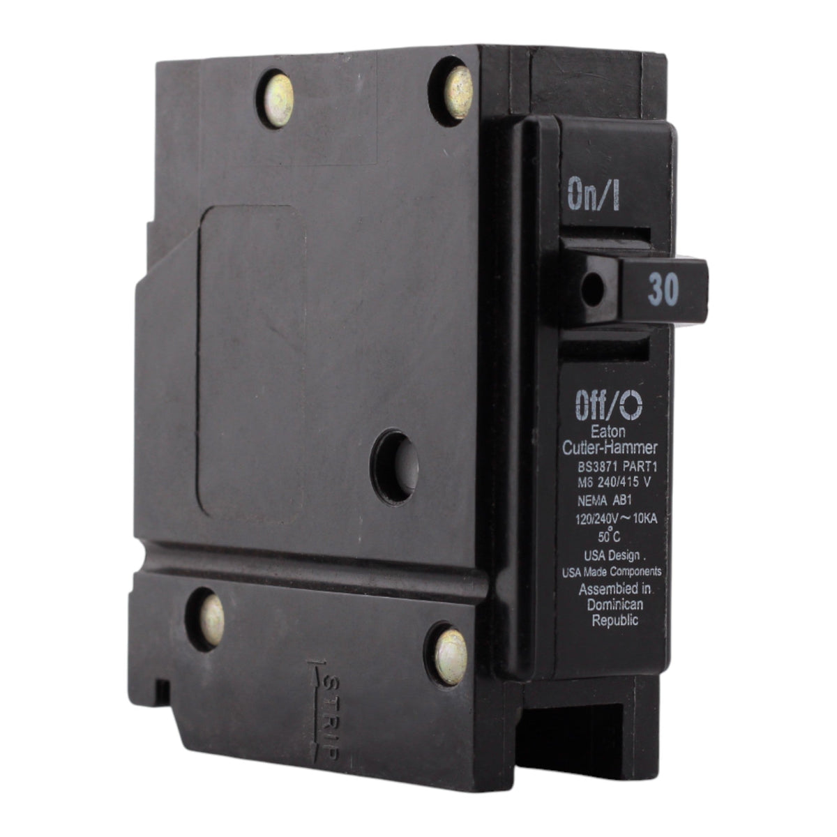 Eaton Quicklag, HQP1030, 30A, 1P, 120/240V, Plug-On, Circuit Breaker
