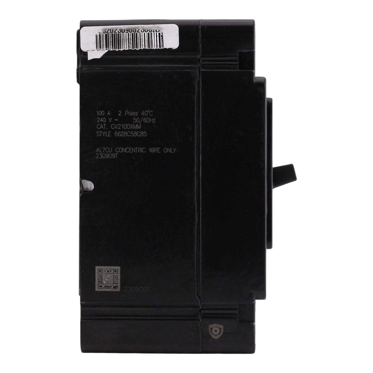 Eaton CV, CV2100XMM, 100A, 2P, 120/240V, 65kA, Molded Case, Tenant Main Circuit Breaker, UL Listed - Image 7