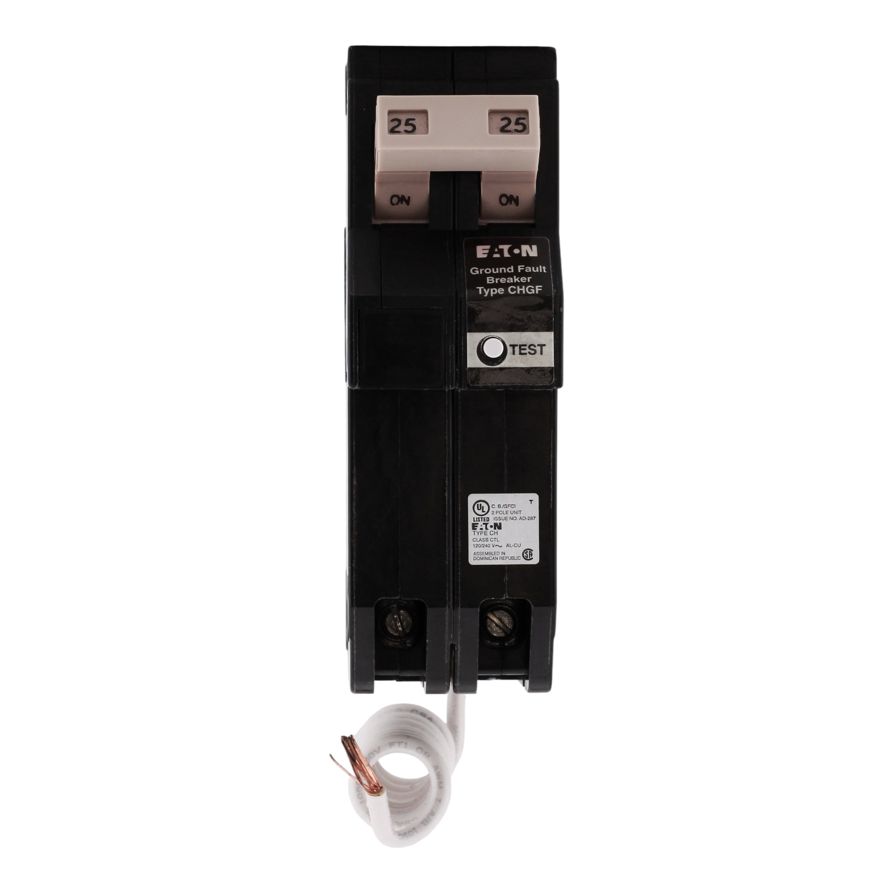 Eaton CH CHN225GF 25A 2P 120/240V GFCI 5mA Plug-In Circuit Breaker - Image 4
