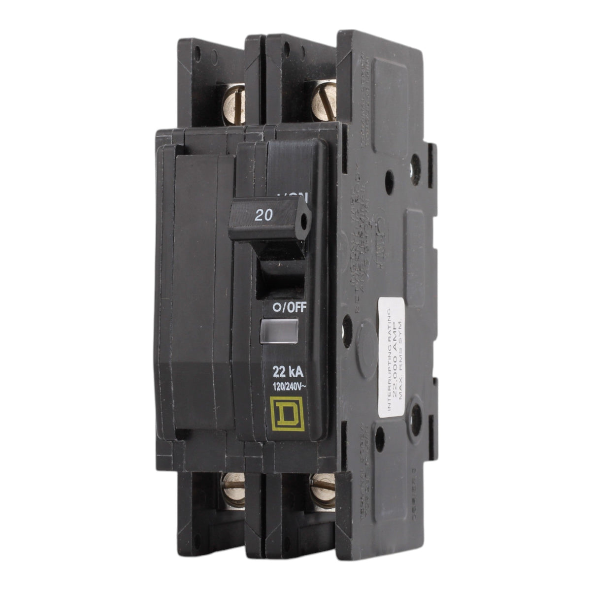 Square D QOU220VH 20 Amps 120/240 Volts Two Pole Standard Circuit Breaker Unit Mount - Image 3