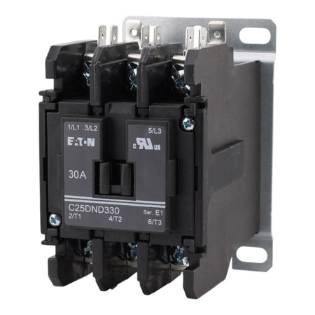 Eaton C25DND330A Definite Purpose Contactor, 30A, 110-120VAC, 3-Pole, Non-Reversing, Quick Connect Terminals - Image 3