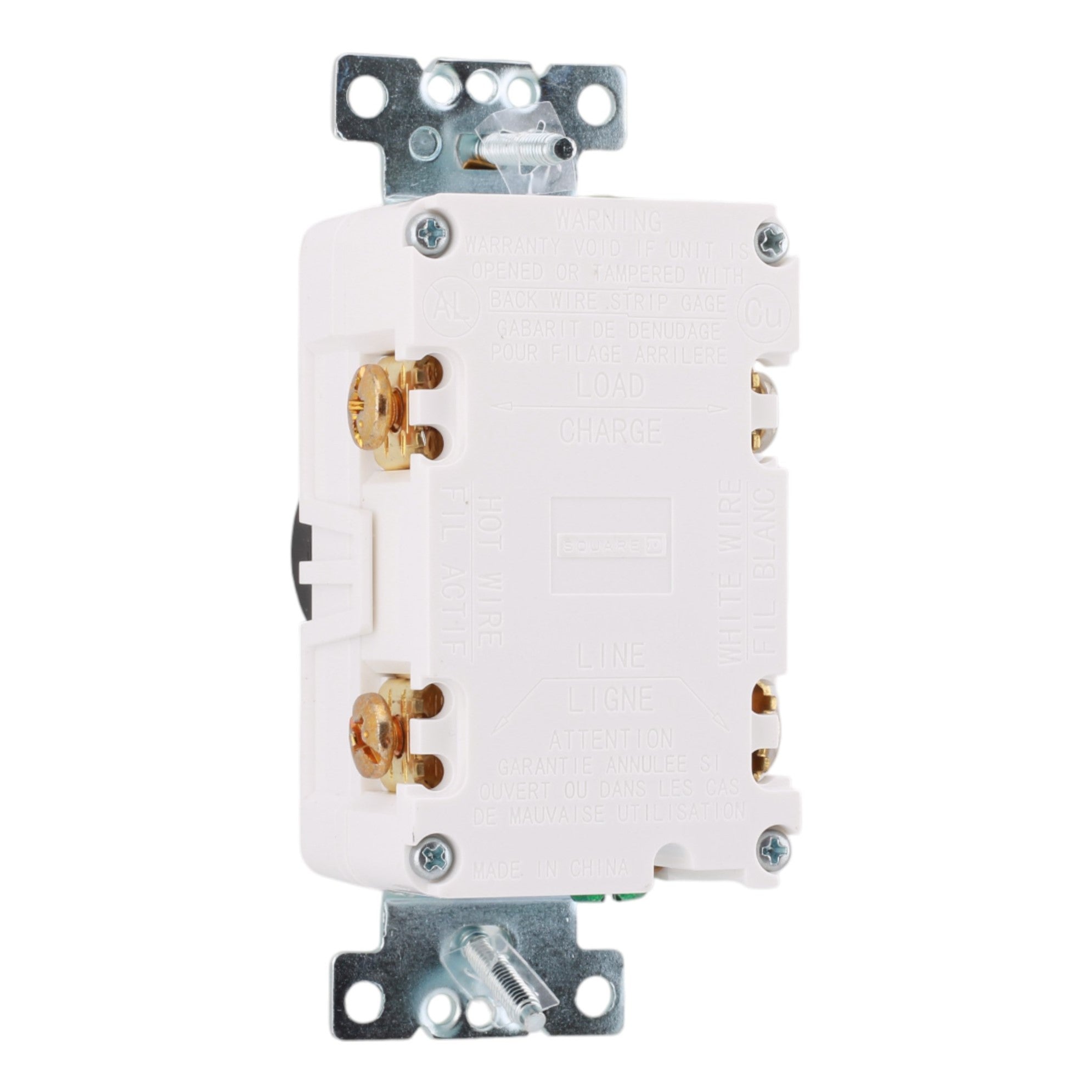 Square D SQR51103WH 15A 125V Tamper/Weather Resistant GFCI Outlet - Image 4