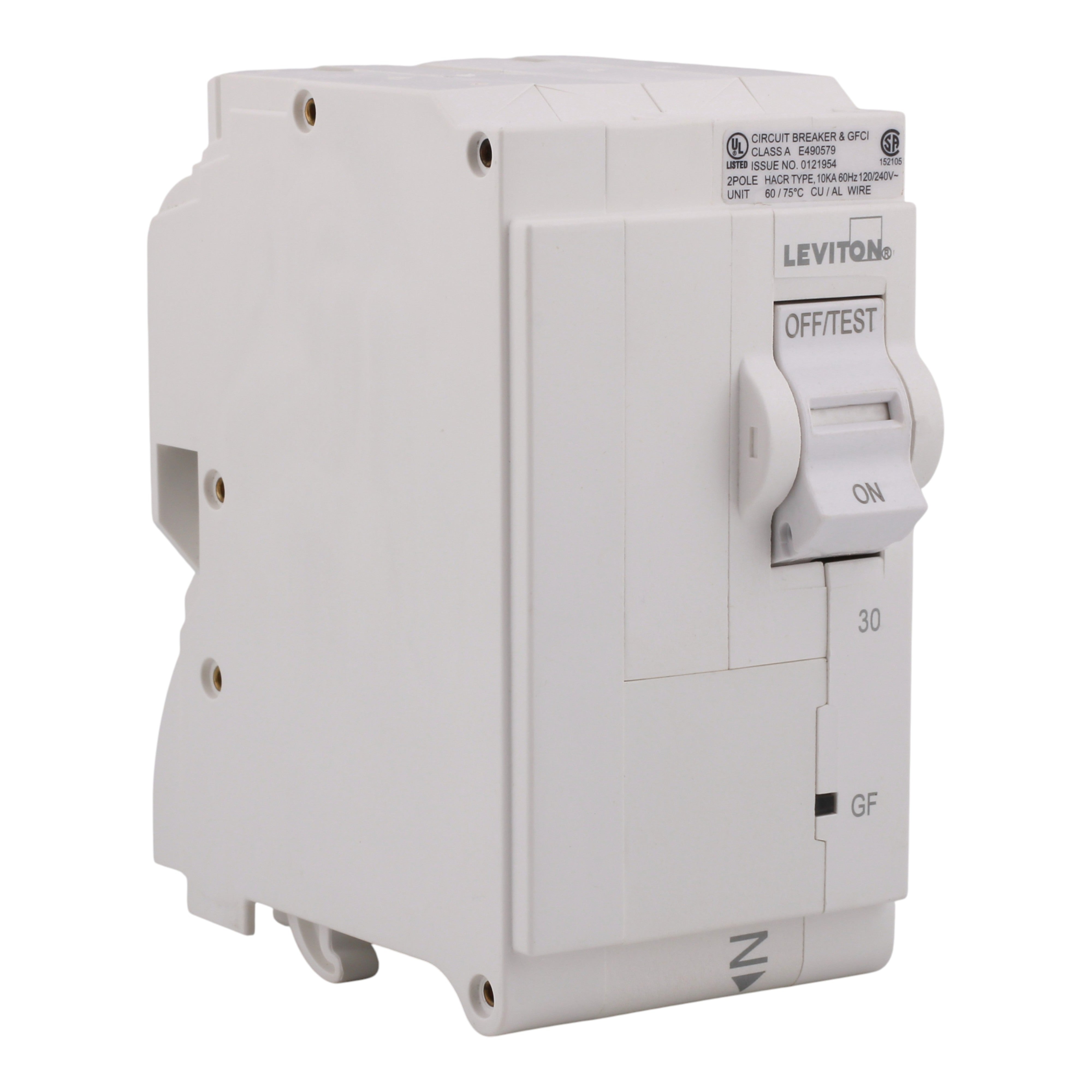 Leviton LB230-GF 30A 2P 120/240V GFCI Plug-On Neutral Circuit Breaker