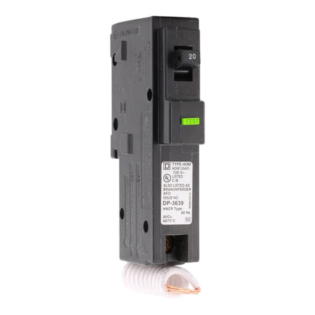 Square D HOM120AFI 20A 120V 1-pole AFCI Circuit Breaker Pigtail Neutral