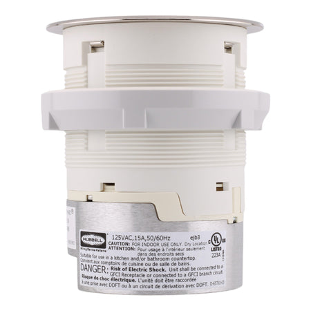 Hubbell Wiring, RCT200NI, 15 Amps, 125 Volts, 2-Pole, Kitchen Counter Receptacle, Surface Mount, Tamper Resistant, Nickel - Image 4