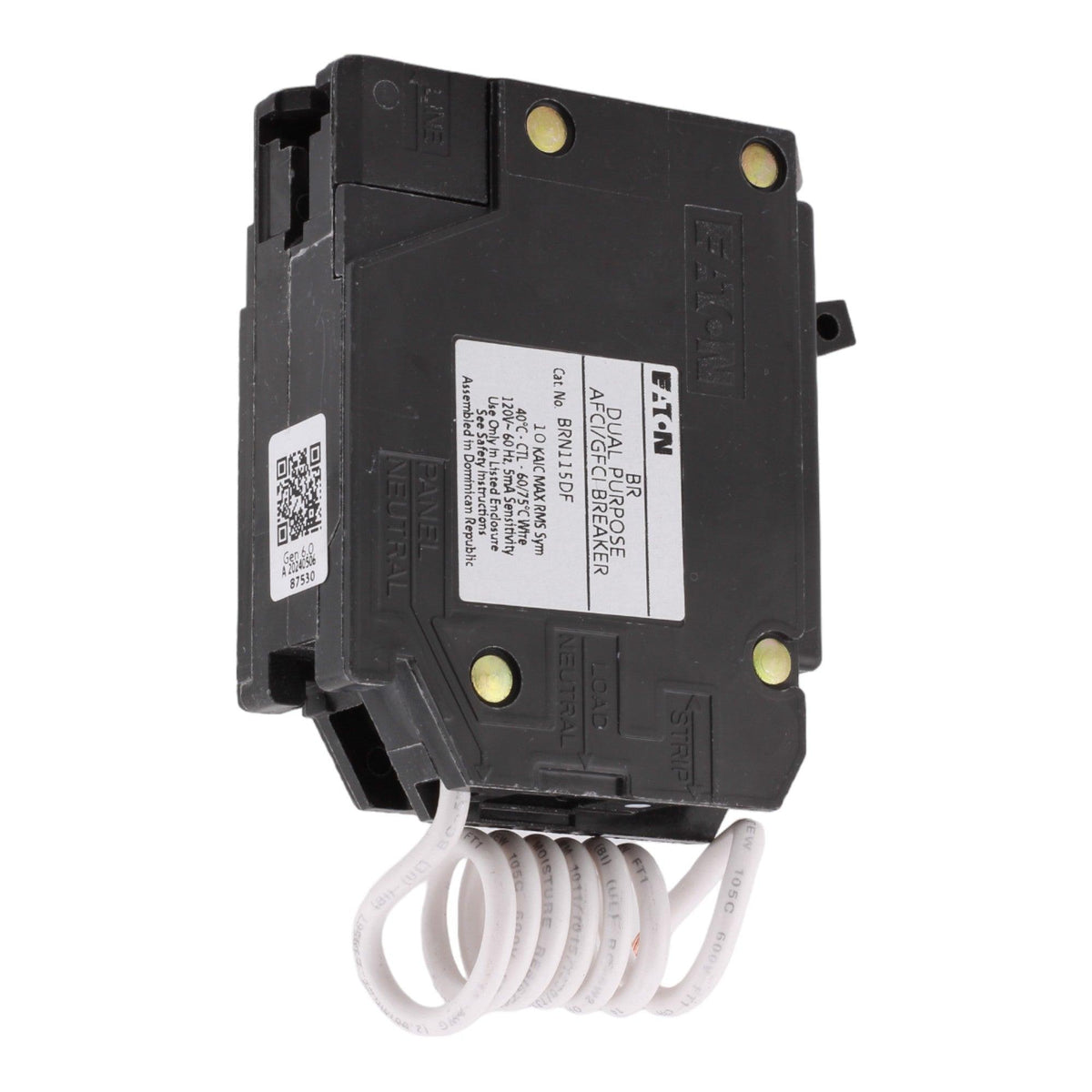 Eaton BR BRN115A1CS 15A 1P 120V AFCI/GFCI Pigtail Neutral Circuit Breaker - Image 4