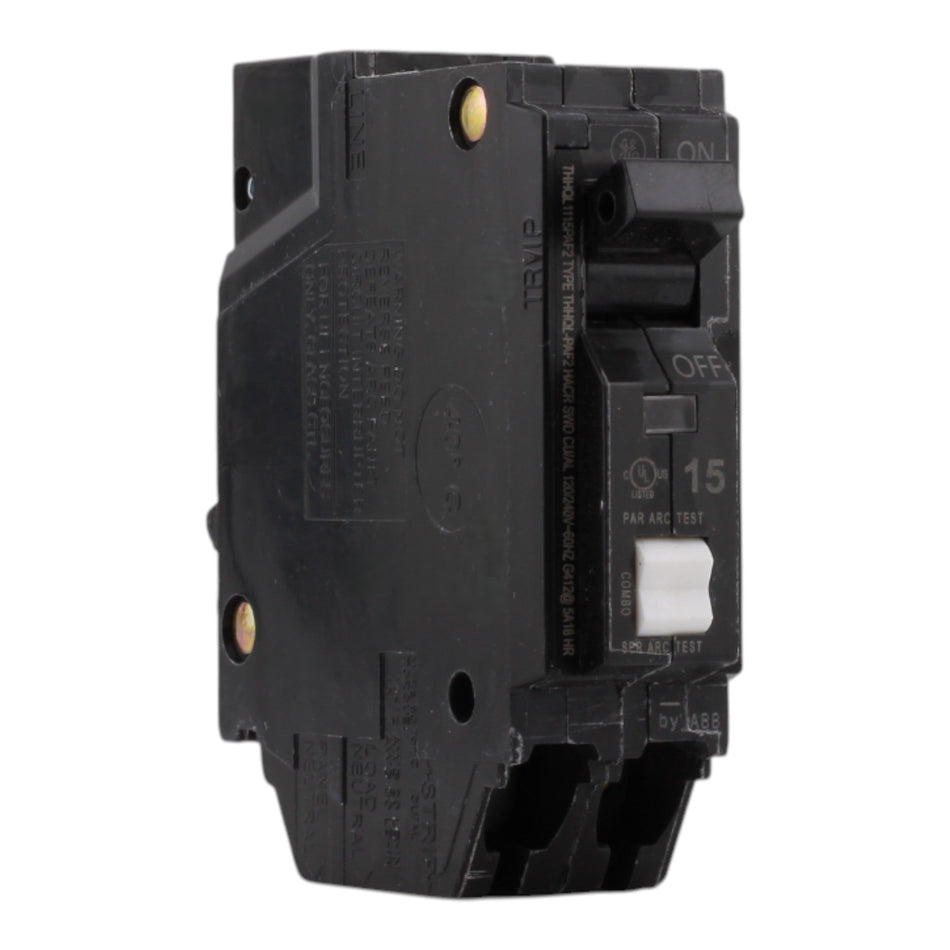 GE Q-Line THHQL1115PAF2 15A 1P 120V AFCI Plug-On Neutral Circuit Breaker