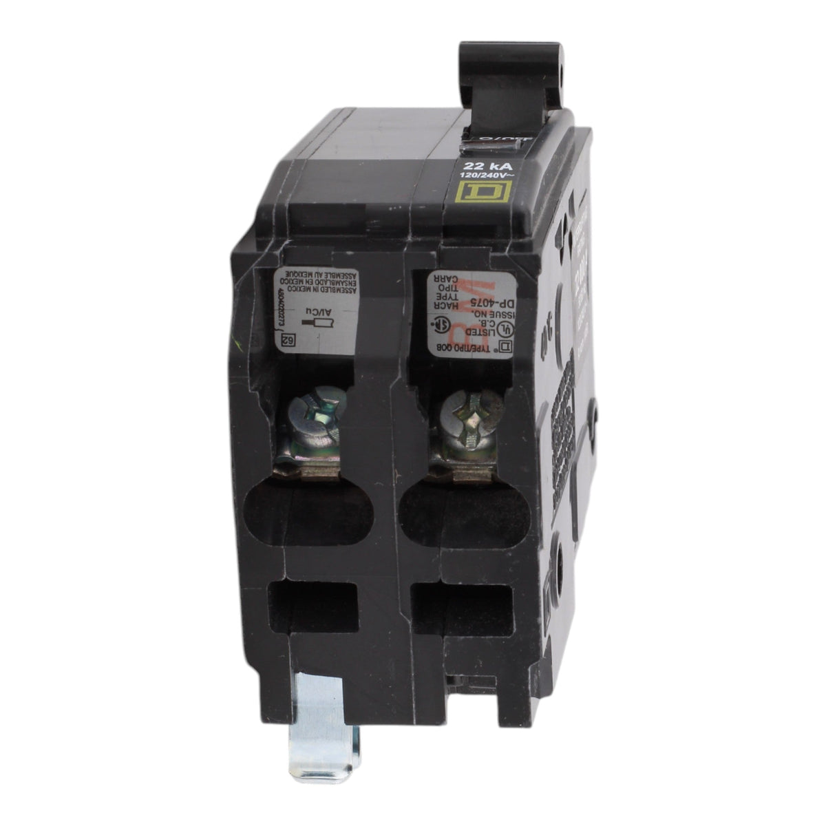 Square D QOB220VH, 20A, 120/240V, 2-Pole Circuit Breaker, Bolt-On, 22kA Interrupt Rating - Image 7